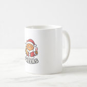 Weihnachtskatze Prost-Vektor-Design Kaffeetasse (VorderseiteRechts)