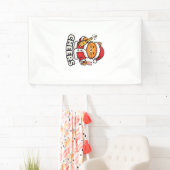 Weihnachtskatze Prostet Vektordesign Banner (Insitu)