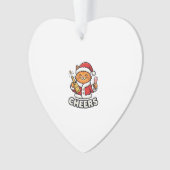 Weihnachtskatze Prostet Vektordesign Ornament (Vorderseite)