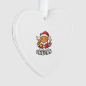 Weihnachtskatze Prostet Vektordesign Ornament (Vorderseite)