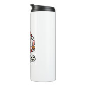 Weihnachtskatze Prostet Vektordesign Thermosbecher (Nach rechts gedreht)