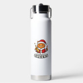 Weihnachtskatze Prostet Vektordesign Trinkflasche (Vorderseite)