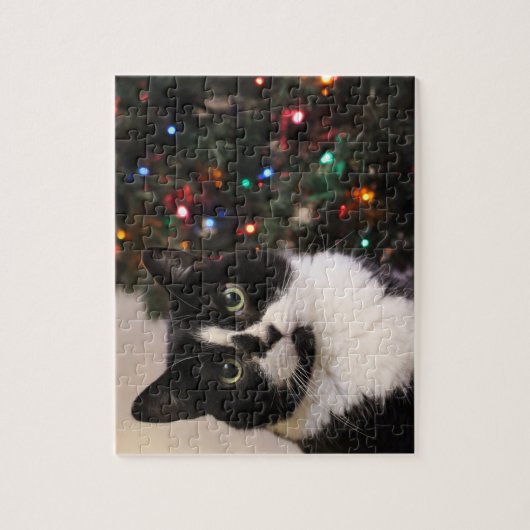 Weihnachtskatze Puzzle (Vertikal)