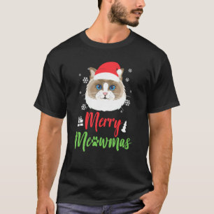 Weihnachtskatze Ragdoll Fröhliche Meowmas T-Shirt