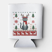 Weihnachtskatze Reindeer Ugly Christmas Sweater T- Dosenkühler (Vorderseite)