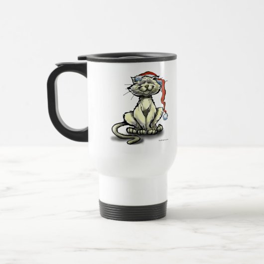 Weihnachtskatze Reisebecher (Links)