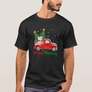 Weihnachtskatze Rentier Antlers Reiten Red Truck X T-Shirt