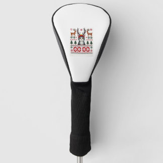 Weihnachtskatze Rentier hässliches Weihnachts-Shir Golf Headcover