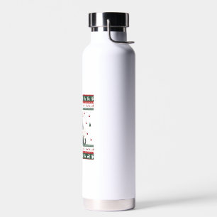 Weihnachtskatze Rentier hässliches Weihnachts-Shir Trinkflasche