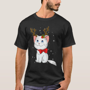 Weihnachtskatze Rentiere Stirnband Für Männer Frau T-Shirt