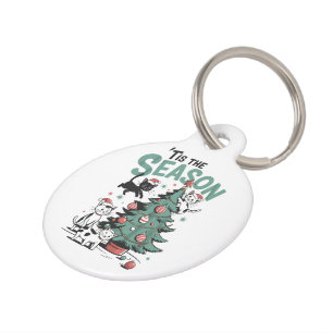 Weihnachtskatze Retro Die Zeit Ist Da Meowy Catmas Haustiermarke