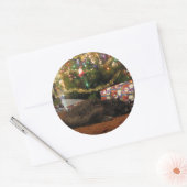 Weihnachtskatze Runder Aufkleber (Umschlag)