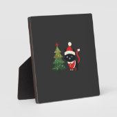 Weihnachtskatze Santa Baum Vektor Fotoplatte (Vorderseite)
