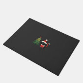 Weihnachtskatze Santa Baum Vektor Fußmatte (Schrägansicht)