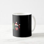 Weihnachtskatze Santa Baum Vektor Kaffeetasse (VorderseiteRechts)