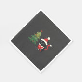 Weihnachtskatze Santa Baum Vektor Serviette (Ecke)