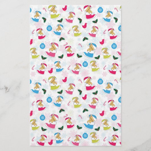 Weihnachtskatze schläft briefpapier (Vorderseite)
