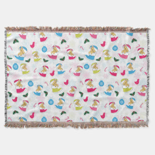 Weihnachtskatze schläft decke