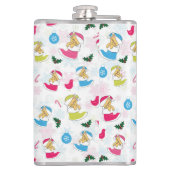 Weihnachtskatze schläft flachmann (Rückseite)