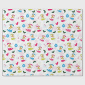 Weihnachtskatze schläft geschenkpapier (Flach)