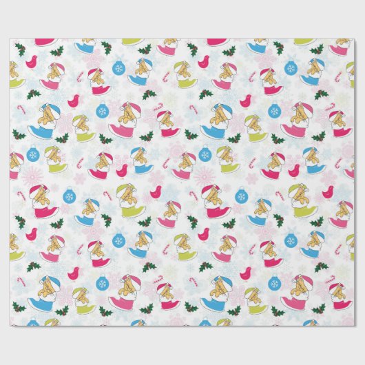 Weihnachtskatze schläft geschenkpapier (Flach)