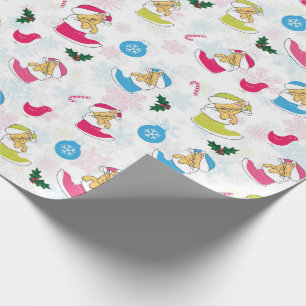 Weihnachtskatze schläft geschenkpapier