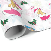 Weihnachtskatze schläft geschenkpapier (Rolleneckpunkt)