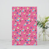 Weihnachtskatze schläft, Schneeflocken Briefpapier (Stehend Vorderseite)