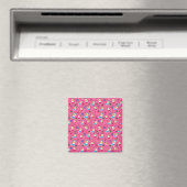 Weihnachtskatze schläft, Schneeflocken Magnet (In Situ (Geschirrspüler))