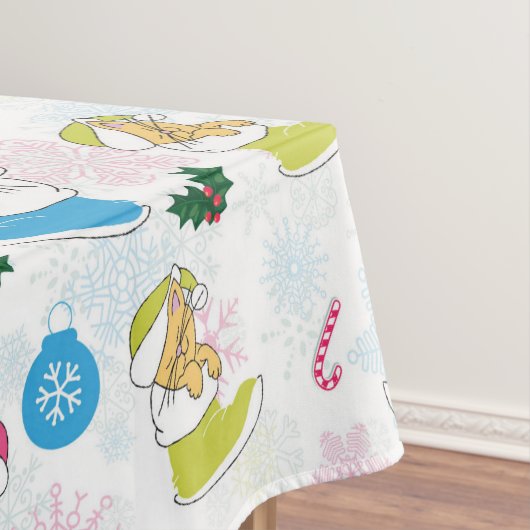 Weihnachtskatze schläft tischdecke (Beispiel)