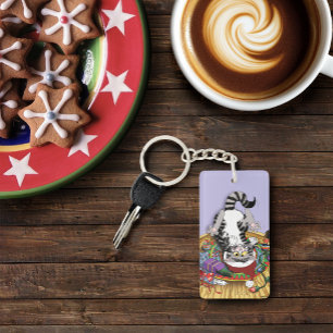 Weihnachtskatze Schlüsselanhänger