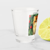 Weihnachtskatze Schnapsglas (Links)