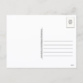 Weihnachtskatze Schneekugel Postkarte (Rückseite)