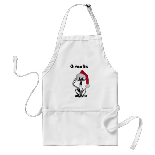 Weihnachtskatze Schürze (Vorne)