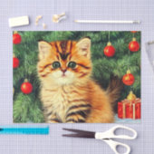 Weihnachtskatze Seidenpapier (Handwerk)