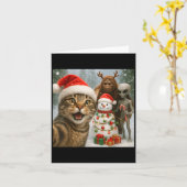 Weihnachtskatze Selfie mit Bigfoot Alien & Amp Karte (Gelbe Blume)