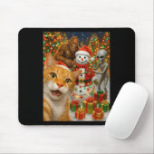 Weihnachtskatze Selfie mit Bigfoot Alien & Amp Mousepad (Mit Mouse)