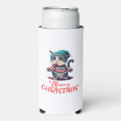 Weihnachtskatze Selters Dosenkühler (Seltzer Vorderseite)