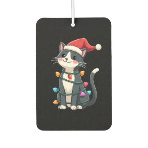 Weihnachtskatze Smoking schwarze Katze xmas Lichte Autolufterfrischer