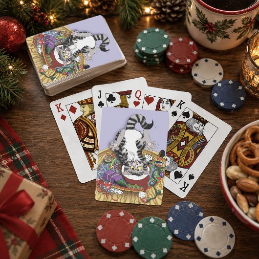Weihnachtskatze Spielkarten