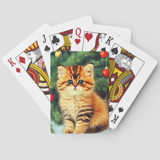 Weihnachtskatze Spielkarten (Rückseite)