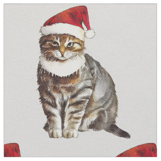 Weihnachtskatze Stoff