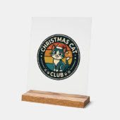 Weihnachtskatze Süße Kitty Design - Weihnachtskatz Acrylschild (Winkel)