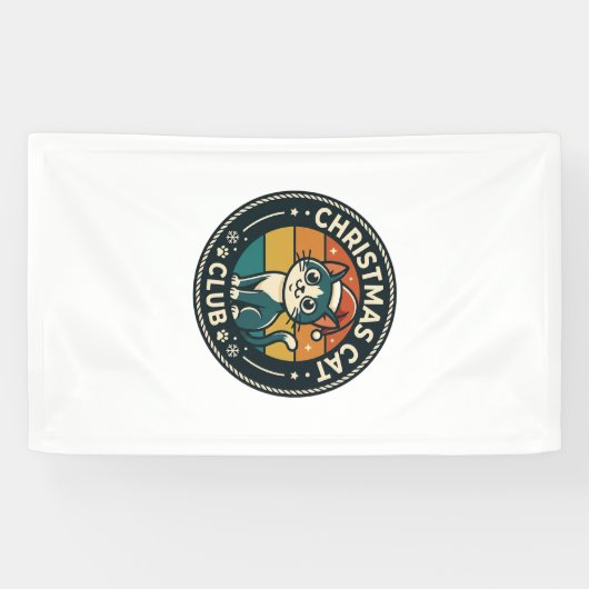 Weihnachtskatze Süße Kitty Design - Weihnachtskatz Banner (Horizontal)