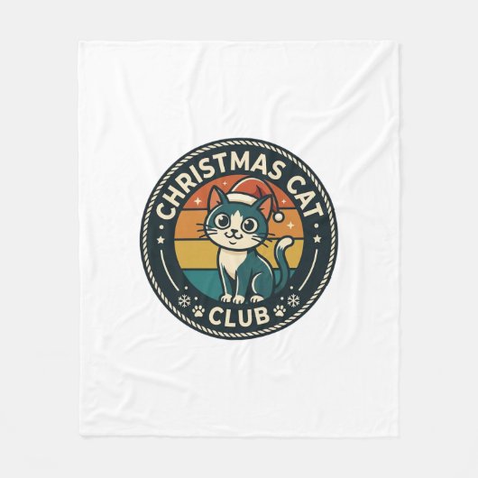 Weihnachtskatze Süße Kitty Design - Weihnachtskatz Fleecedecke (Vorderseite)