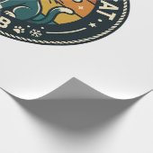 Weihnachtskatze Süße Kitty Design - Weihnachtskatz Geschenkpapier (Ecke)