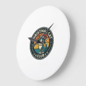 Weihnachtskatze Süße Kitty Design - Weihnachtskatz Große Wanduhr (Winkel)