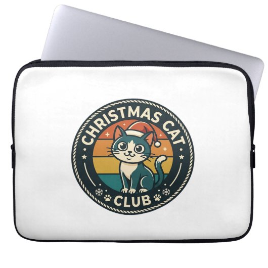 Weihnachtskatze Süße Kitty Design - Weihnachtskatz Laptopschutzhülle (Vorderseite)