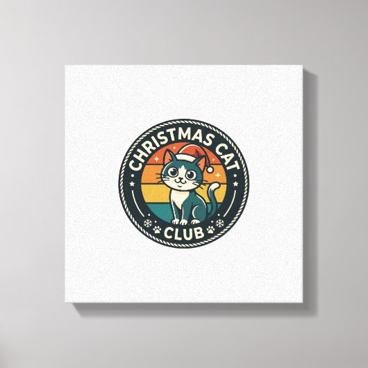 Weihnachtskatze Süße Kitty Design - Weihnachtskatz Leinwanddruck (Vorderseite)
