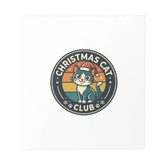 Weihnachtskatze Süße Kitty Design - Weihnachtskatz Notizblock (Vorderseite)